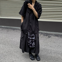 Load image into Gallery viewer, Women Calligraphy Print Corduroy Wide Leg Pants