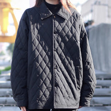 Load image into Gallery viewer, Retro Quilted Diamond Pattern Jacket