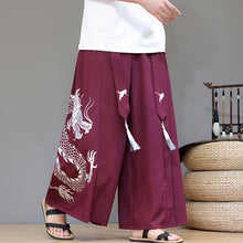 Load image into Gallery viewer, Dragon Pattern Straight Wide-leg Pants