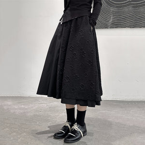 Three-dimensional Jacquard Skirt A-line