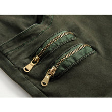 Load image into Gallery viewer, Street Multi-pocket Zipper Pleated Elastic Slim-fit Pants