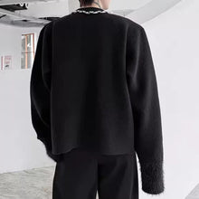 Load image into Gallery viewer, French Scarf-embellished Knitted Cardigan