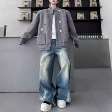 Load image into Gallery viewer, Beaded Knitted Cardigan Jacket