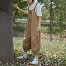 Load image into Gallery viewer, Solid Color Loose Overalls Casual Jumpsuit
