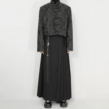 Load image into Gallery viewer, Embossed Pattern Stand Vollar Short Leather Jacket