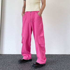 Retro Pink Denim Trousers