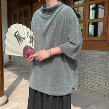 Load image into Gallery viewer, Pile Collar Half Sleeve Loose T-shirt