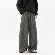 Load image into Gallery viewer, Vertical Striped Loose Straight Pants