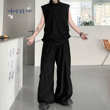 Load image into Gallery viewer, Stand-up Collar Button-decorated Vest Casual Trousers Set