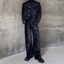 Load image into Gallery viewer, Retro Thickened Woolen Short Jacket and Straight Trousers Two-piece Set