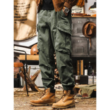 Load image into Gallery viewer, Vintage Loose Cotton Big Pockets Cargo Pants