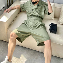 Load image into Gallery viewer, Double-breasted Workwear Two-piece Set