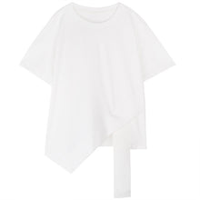 Load image into Gallery viewer, Irregular Round Neck Short Sleeve T-Shirt
