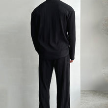 Load image into Gallery viewer, Textured V-neck Cardigan and Trousers Set