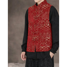 Load image into Gallery viewer, Auspicious Cloud Pattern Jacquard Stand-up Collar Vest