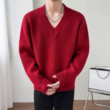 Load image into Gallery viewer, V-neck Pullover Knit Sweater