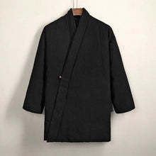 Load image into Gallery viewer, Loose Diagonal Placket Cotton-linen Jacket