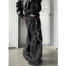 Load image into Gallery viewer, Embroidered Loose Straight-leg Jeans