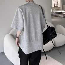 Load image into Gallery viewer, Hem Zipper Panel Shoulder Pads T-Shirt