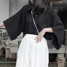 Load image into Gallery viewer, Stand Collar Oversized Cuff T-shirt