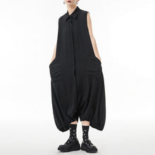 Load image into Gallery viewer, Lapel Sleeveless Jumpsuit
