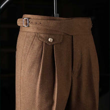 Load image into Gallery viewer, Italian Casual High Waist Retro Straight Suit Trousers