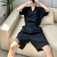 Load image into Gallery viewer, Double-breasted Workwear Two-piece Set
