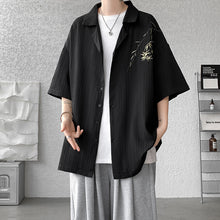 Load image into Gallery viewer, Embroidered Loose Casual Short Sleeves Shirt