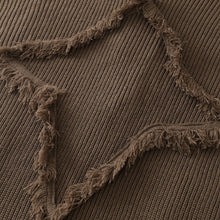 Load image into Gallery viewer, Raw Edge Star Pattern Cardigan Sweater