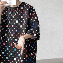 Load image into Gallery viewer, Color Check Hole Short Sleeve T-shirt