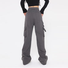 Load image into Gallery viewer, Waist Lapel Side Pockets Buttons Trousers