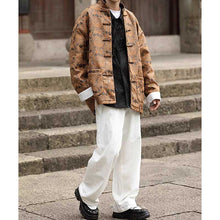 Load image into Gallery viewer, Stand-up Collar Brocade Sea Pattern Jacket