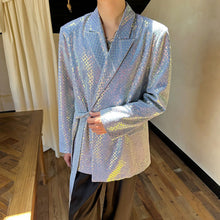 Load image into Gallery viewer, Sequined Lace-Up Stage Blazer