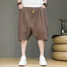 Load image into Gallery viewer, Linen Loose-fitting Low-rise Baggy Casual Shorts