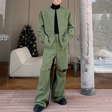 Load image into Gallery viewer, Contrast Color Patchwork Washed Denim Suit