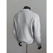 Load image into Gallery viewer, Seagull Collar Long-sleeved Knit Sweater