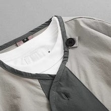 Load image into Gallery viewer, Retro Color-blocked Loose Casual Crew Neck T-shirt