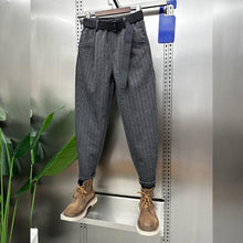 Load image into Gallery viewer, Autumn and Winter Thick Straight Harem Pants