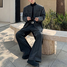 Load image into Gallery viewer, Contrast Color Patchwork Washed Denim Suit