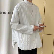 Load image into Gallery viewer, V-neck Loose Casual Short Vertical Striped Jacket