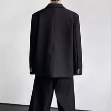 Load image into Gallery viewer, Metal Buckle Shoulder Padded Loose Suit Jacket