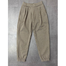 Load image into Gallery viewer, Winter Thick Striped Pleated Cropped Trousers
