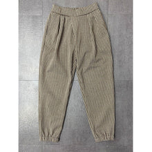 Load image into Gallery viewer, Winter Thick Striped Pleated Cropped Trousers
