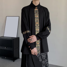 Load image into Gallery viewer, Loose Retro Patchwork Pattern Disc Button Lapel Shirt