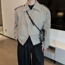 Load image into Gallery viewer, Loose Double Collar Fake Two Piece Jacket