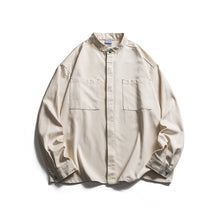 Load image into Gallery viewer, Stand Collar Solid Color Loose Casual Shirt