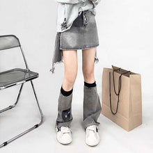 Load image into Gallery viewer, Denim Irregular Skirt Leg Cover Set