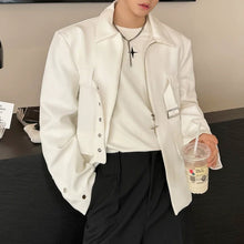 Load image into Gallery viewer, Half-zip Loose Metal Buckle Jacket