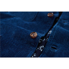 Load image into Gallery viewer, Handmade Plant-dyed Blue Corduroy Jacket