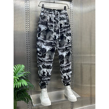 Load image into Gallery viewer, Black and White Printed Harem Pants
